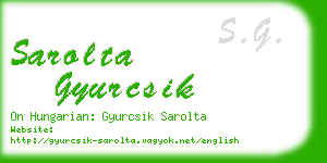 sarolta gyurcsik business card